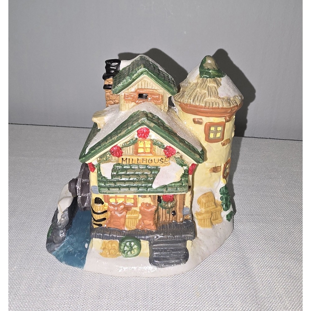 Vintage Cobblestone Corners Christmas Village Mill House 2004 Windham Heights
